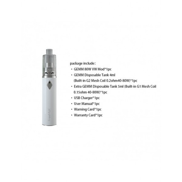 Freemax GEMM 80W Starter Kit 2900mAh With GEMM Disposable Tank