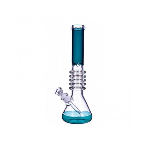 The Secret Rings Ribbed Beaker Bong 16 Inches