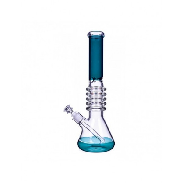 The Secret Rings Ribbed Beaker Bong 16 Inches