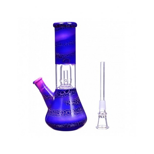 Deep Crackle Percolator Beaker Bong 8 Inches